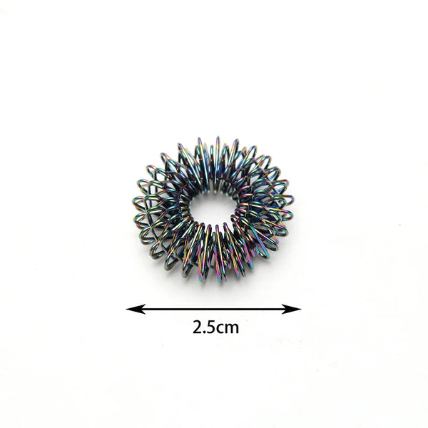 Anneau De Massage Des Doigts En or Noir, 5 Pièces/Ensemble, Anneau D'Acupuncture, Thérapie Relaxante, Main