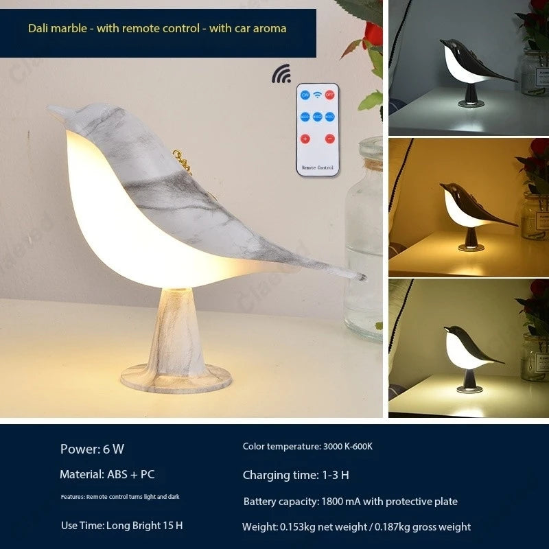 Créatif Nouveau Led Pie Voiture Lumières Décoratives Chambre Chevet Oiseau Veilleuse Atmosphère Lampes Décoratives