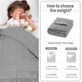 Weighted Blanket for Kids Teenagers Double Sided Heavy Blanket Reduce Stress Relaxation Therapeutic Sleeping Blanket