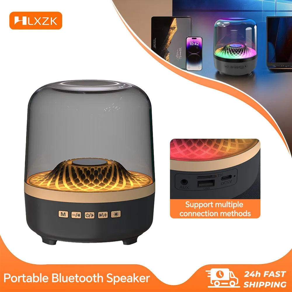 Glaze 5 Caisson De Basses Bluetooth 5.3 Audio Lampe Respiratoire Haut-Parleurs Hi-Fi Acoustique Sans Fil Barre De Son Haut-Parleur Portable Pour Home Cinéma